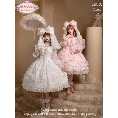 Mademoiselle Pearl Lace Figure Apron Blouses JSKs and OPs(Reservation/4 Colours/Full Payment Without Shipping)